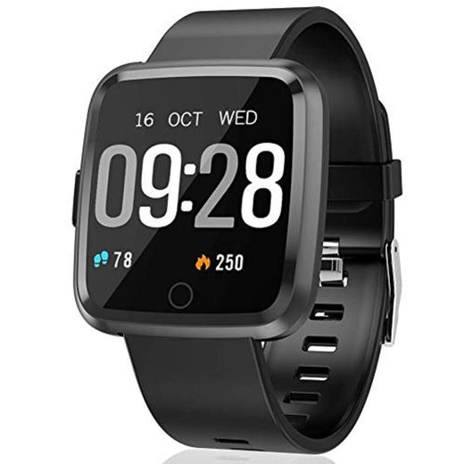 Semaco Smartwatch con Pulsómetro,Impermeable IP67 Reloj Inteligente con Cronómetro, Monitor de sueño,Podómetro,Calendario,Control