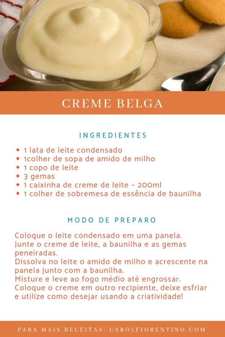 Moda Receita de greme de belga 