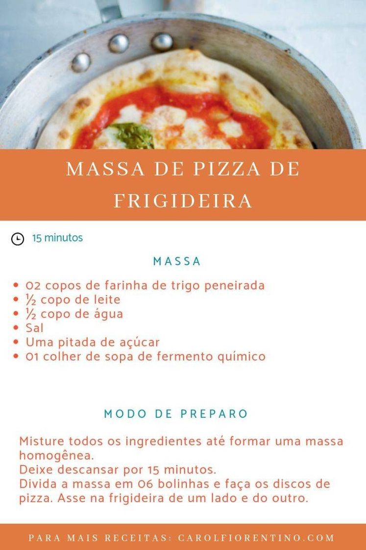 Moda Massa  de  pizza de frigideira 🍕