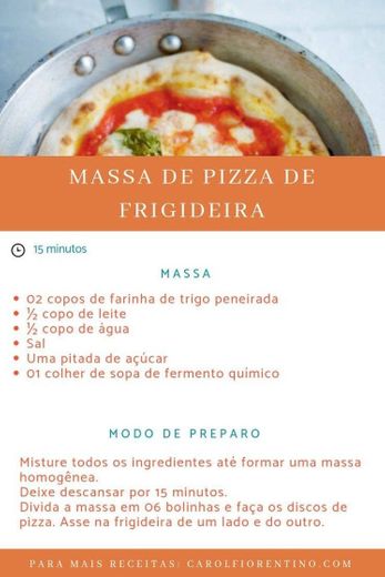 Massa  de  pizza de frigideira 🍕