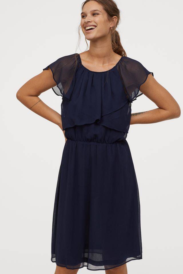 Social Vestido azul escuro- H&M