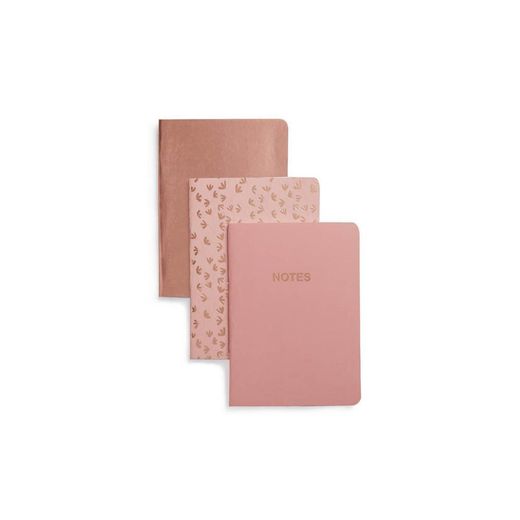 Pack de 3 cadernos rosa