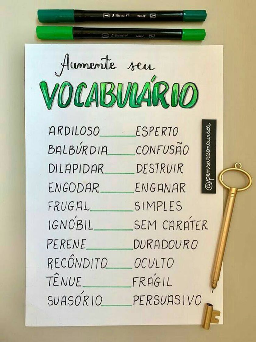 Moda + Vocabulário 