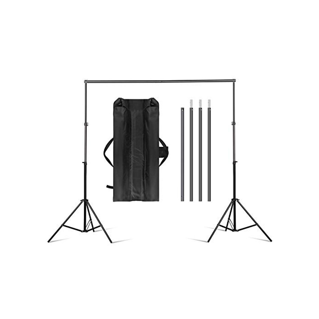 Electrónica Amzdeal Soporte de fondo para fotografía 155-300 cm sistema de soporte de