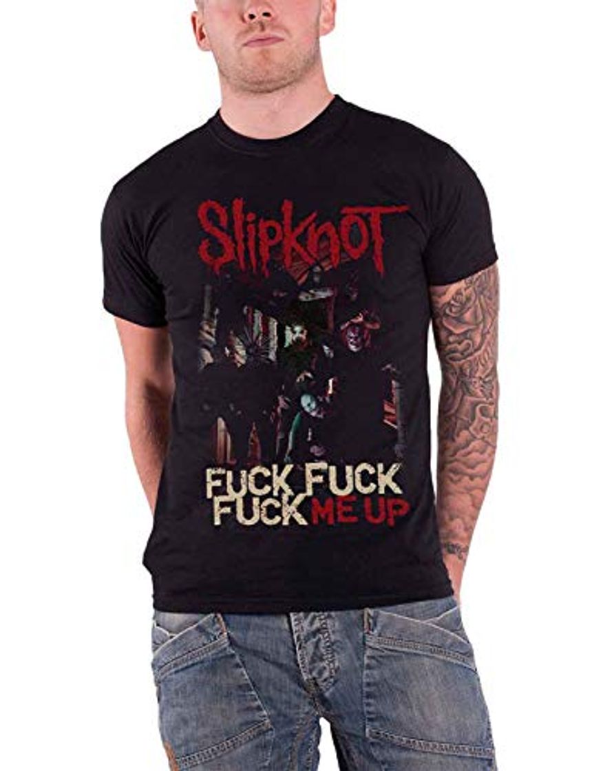 Slipknot T Shirt F*ck Me Up Band Logo Oficial de los hombres nuevo negro