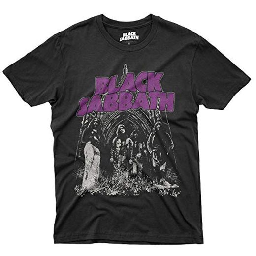 Black Sabbath Vintage Church T-Shirt Official Licensed Hombre