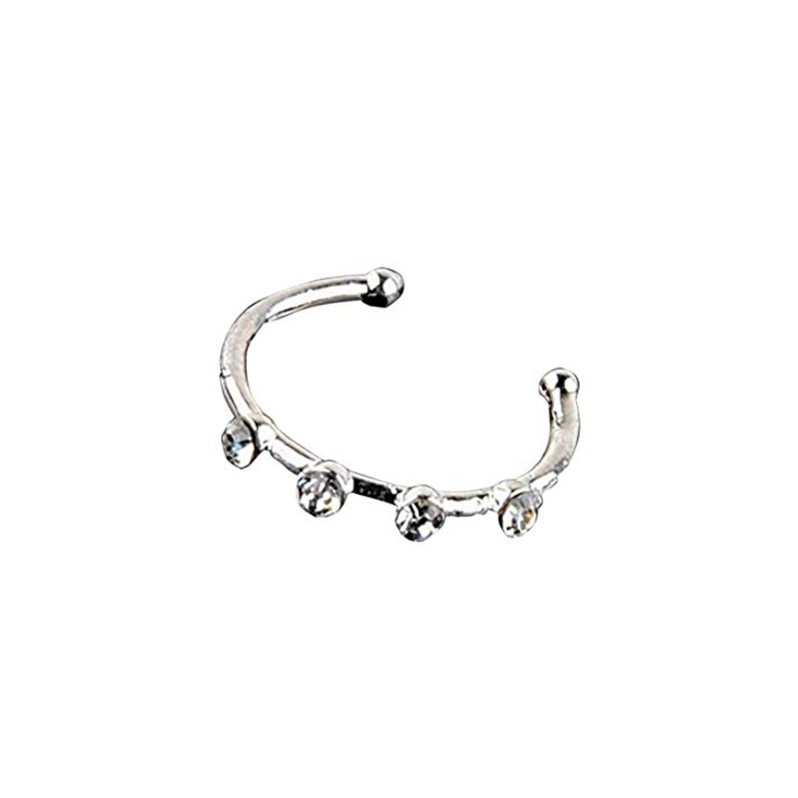 Fashion lujiaoshout La Nariz del Cuerpo de Encargo de los Pernos prisioneros de los Anillos de Acero Inoxidable Piercing Crystal Pin Nariz joyería del Anillo de la Astilla de 1Pc