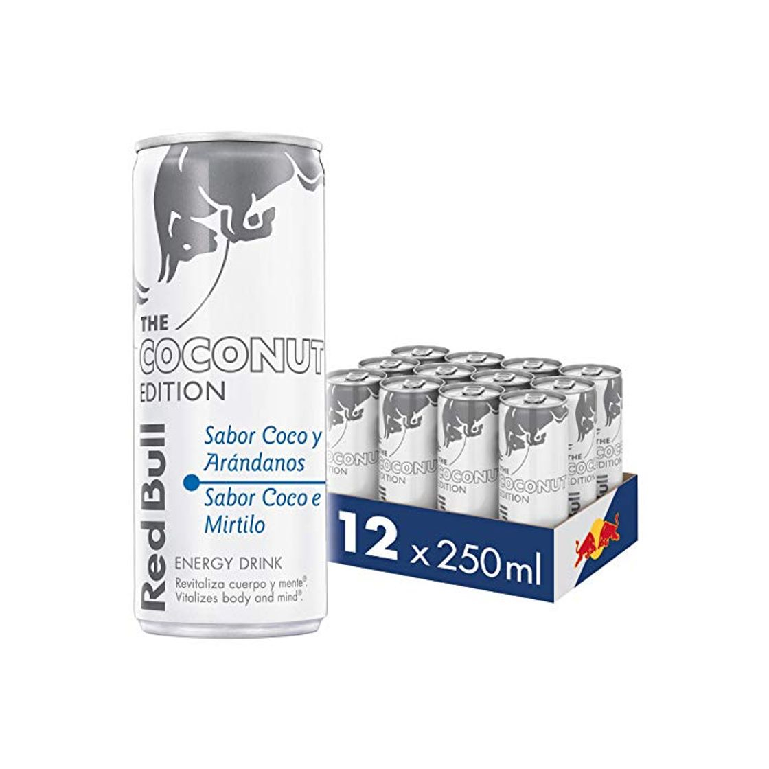 Social Red Bull Coco Edition, Bebida Energética - Paquete de 12 x 250
