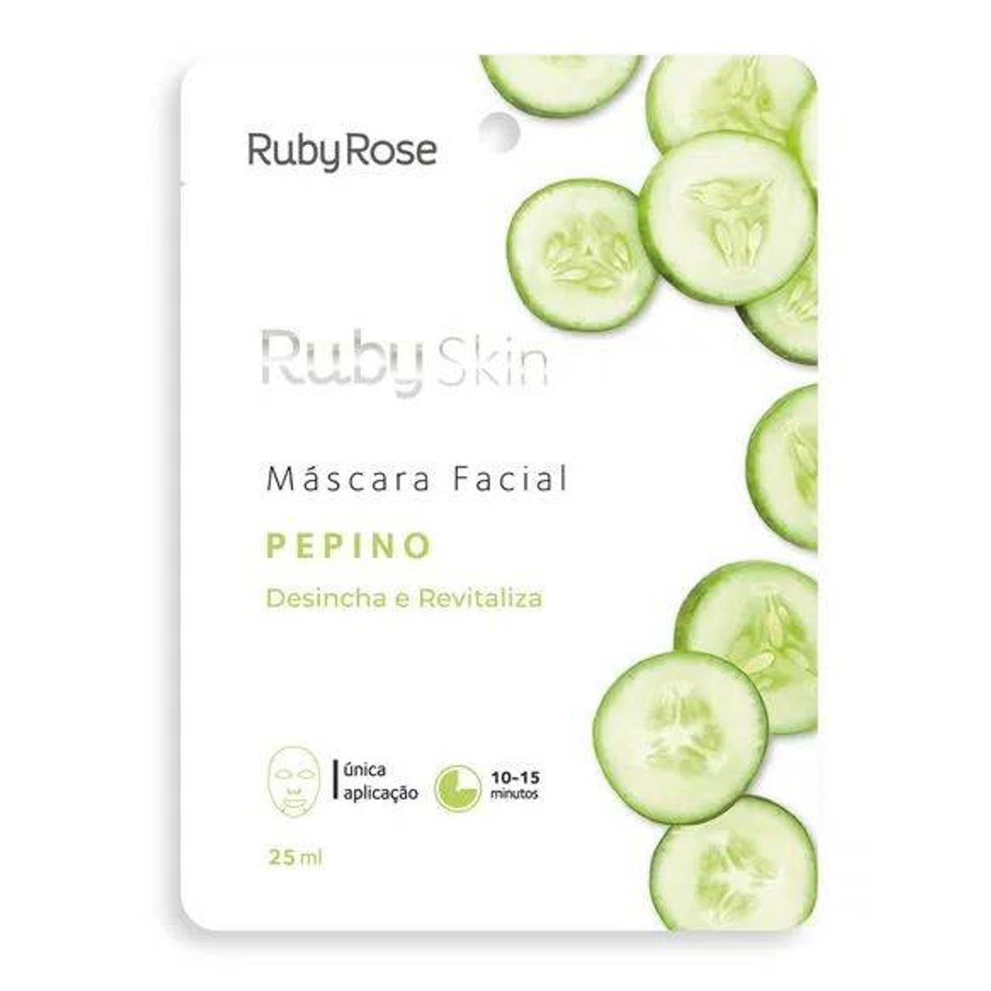 Moda MÁSCARA FACIAL DE TECIDO PEPINO SKIN - RUBY ROSE 