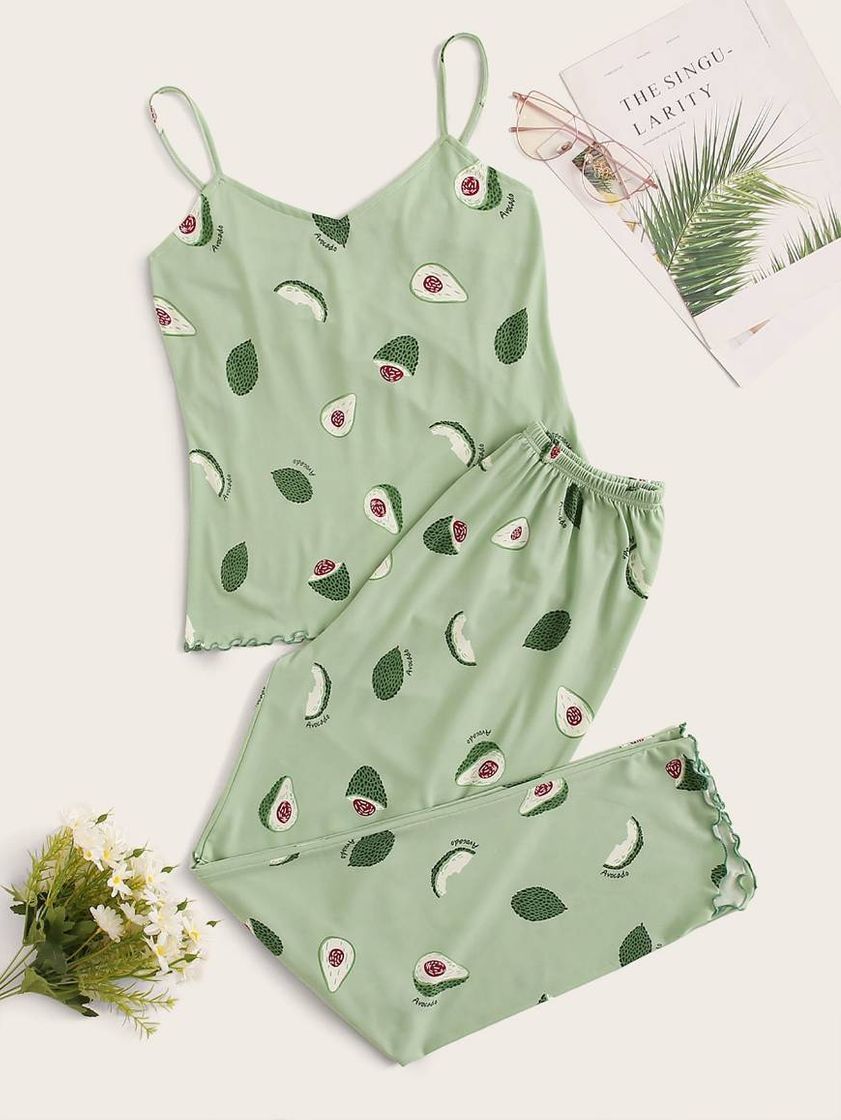 Moda Pijama verde lindo de abacate 🥑 ❤