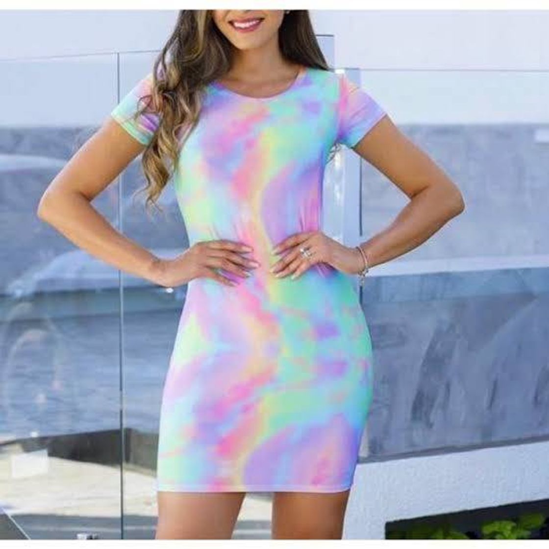 Moda Vestido justo Tiedye