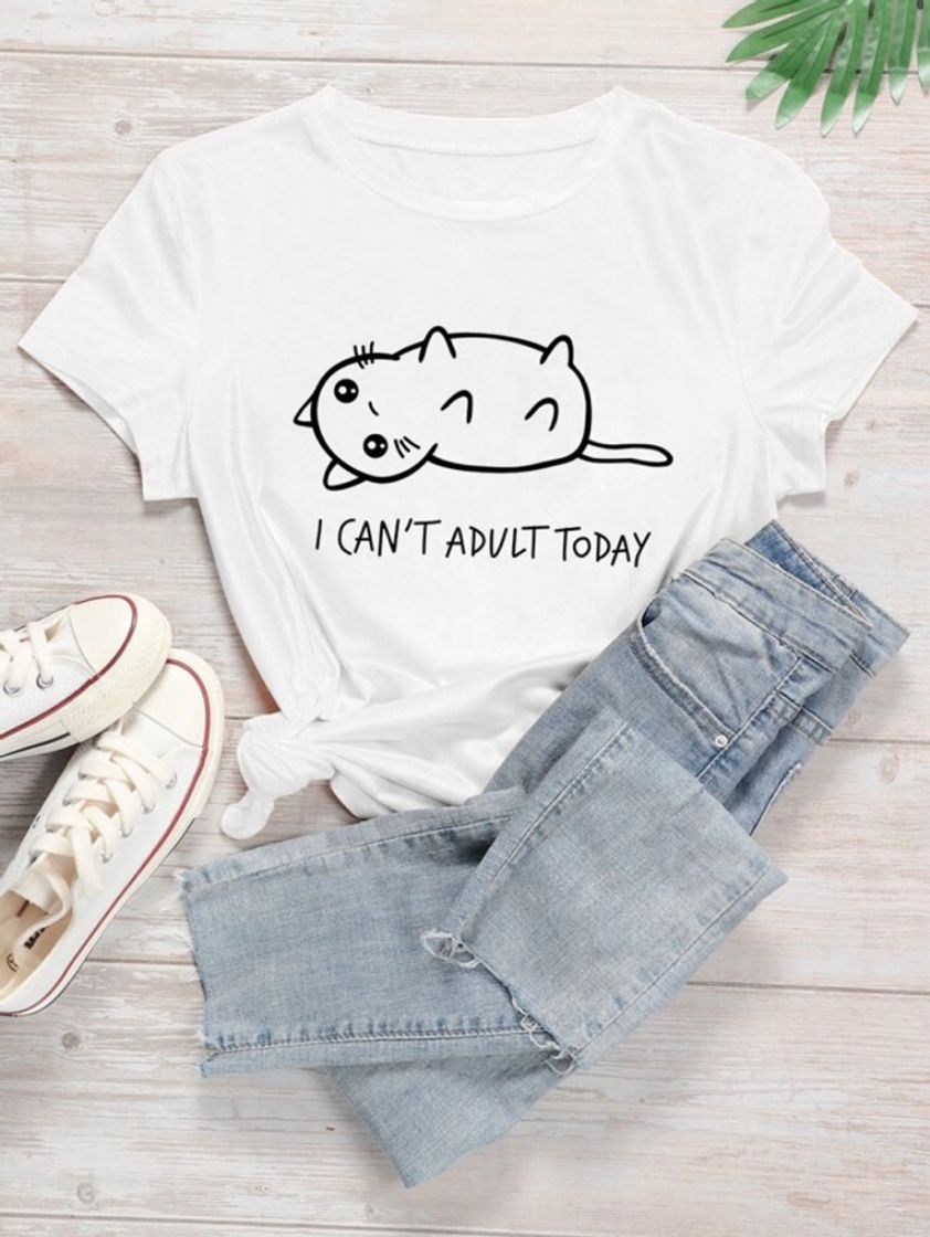 Producto Camisa com estampa “Can’t adult today”