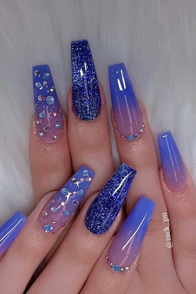 Social Unha com glitter 