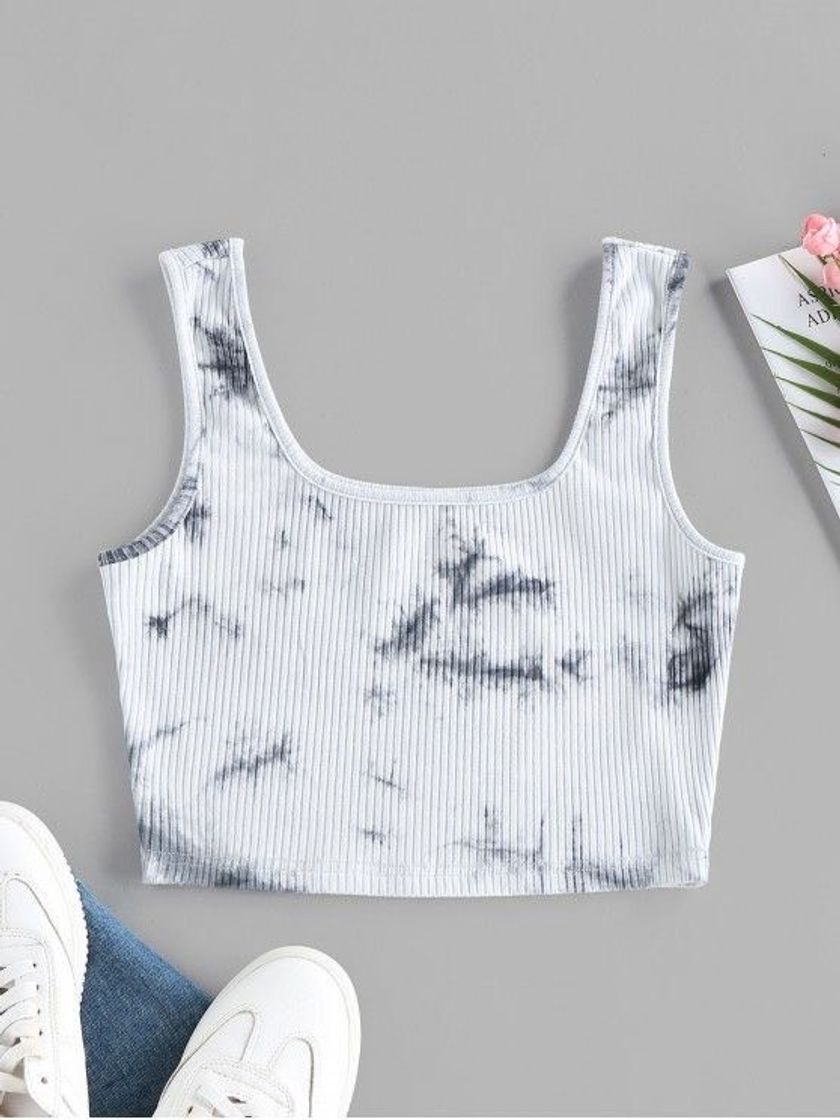 Social Cropped básico tie dye 🤍