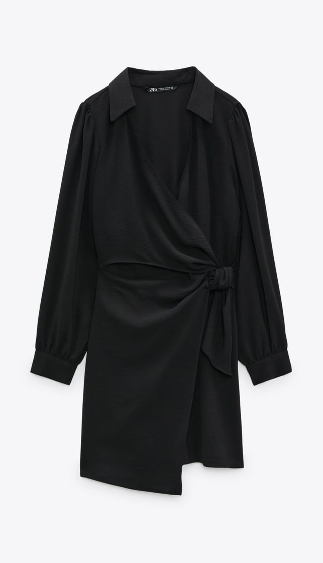 Fashion DRESS WITH KNOT - Black