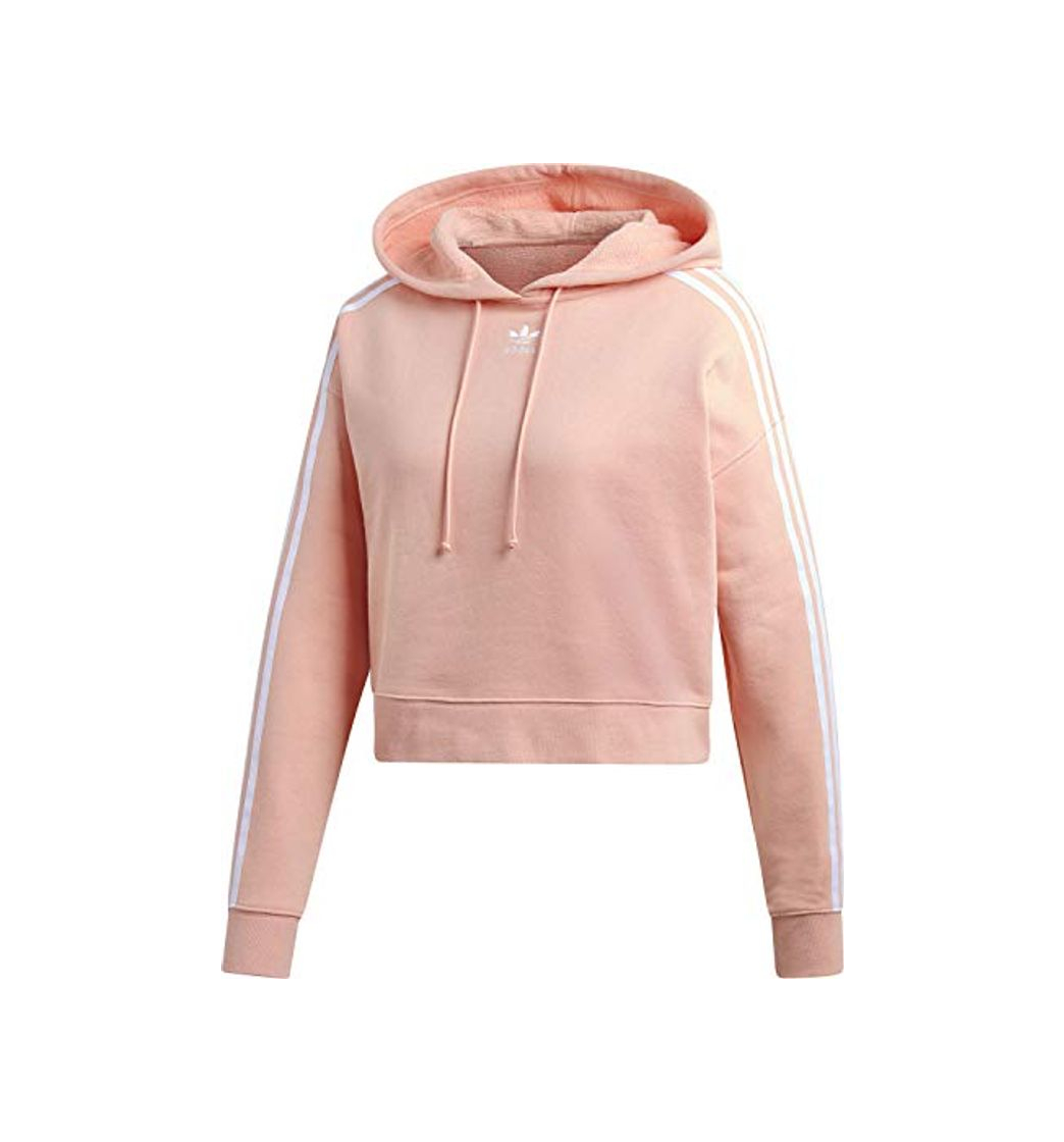 Moda adidas Cropped W Sudadera con Capucha Dust Pink