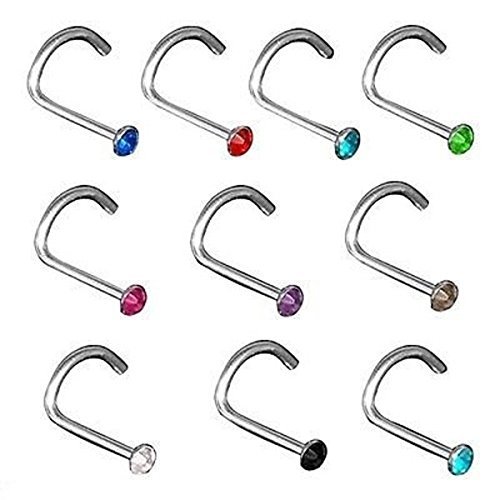 Product Tinksky 20 Piezas Piercing Joyas para Nariz