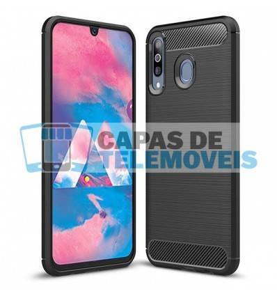 Moda CAPA SAMSUNG GALAXY M30 GEL CARBONO PRETO

