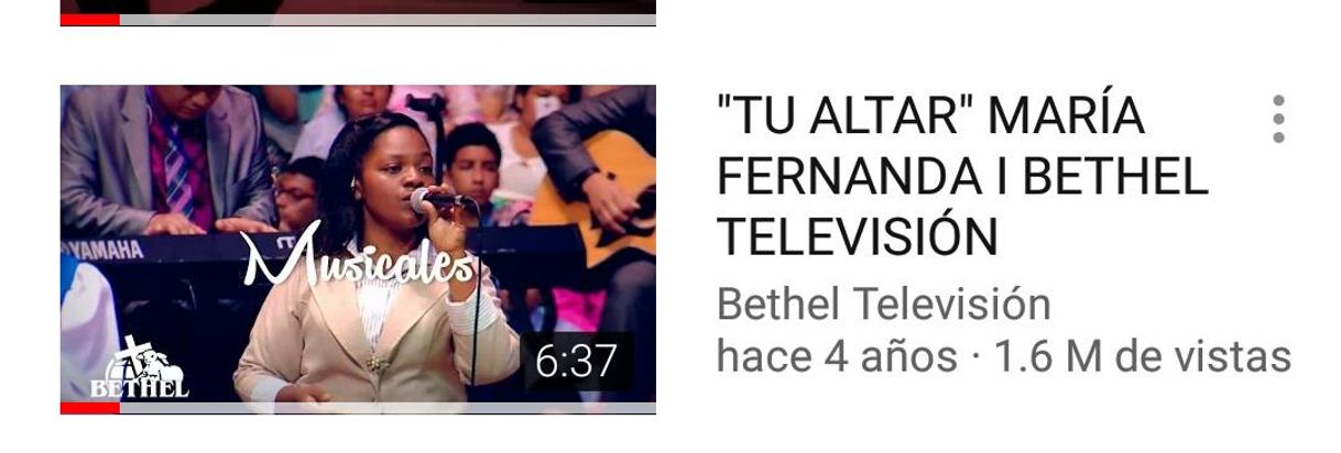 Canciones "TU ALTAR" MARÍA FERNANDA I BETHEL TELEVISIÓN - YouTube