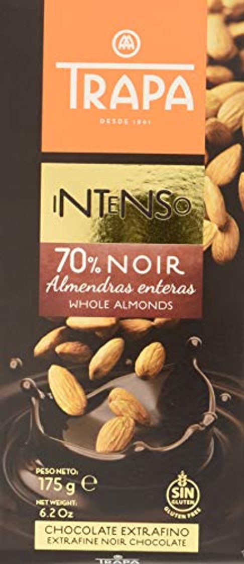 Product Trapa Intenso Noir 70 % con Almendras Enteras 175 g