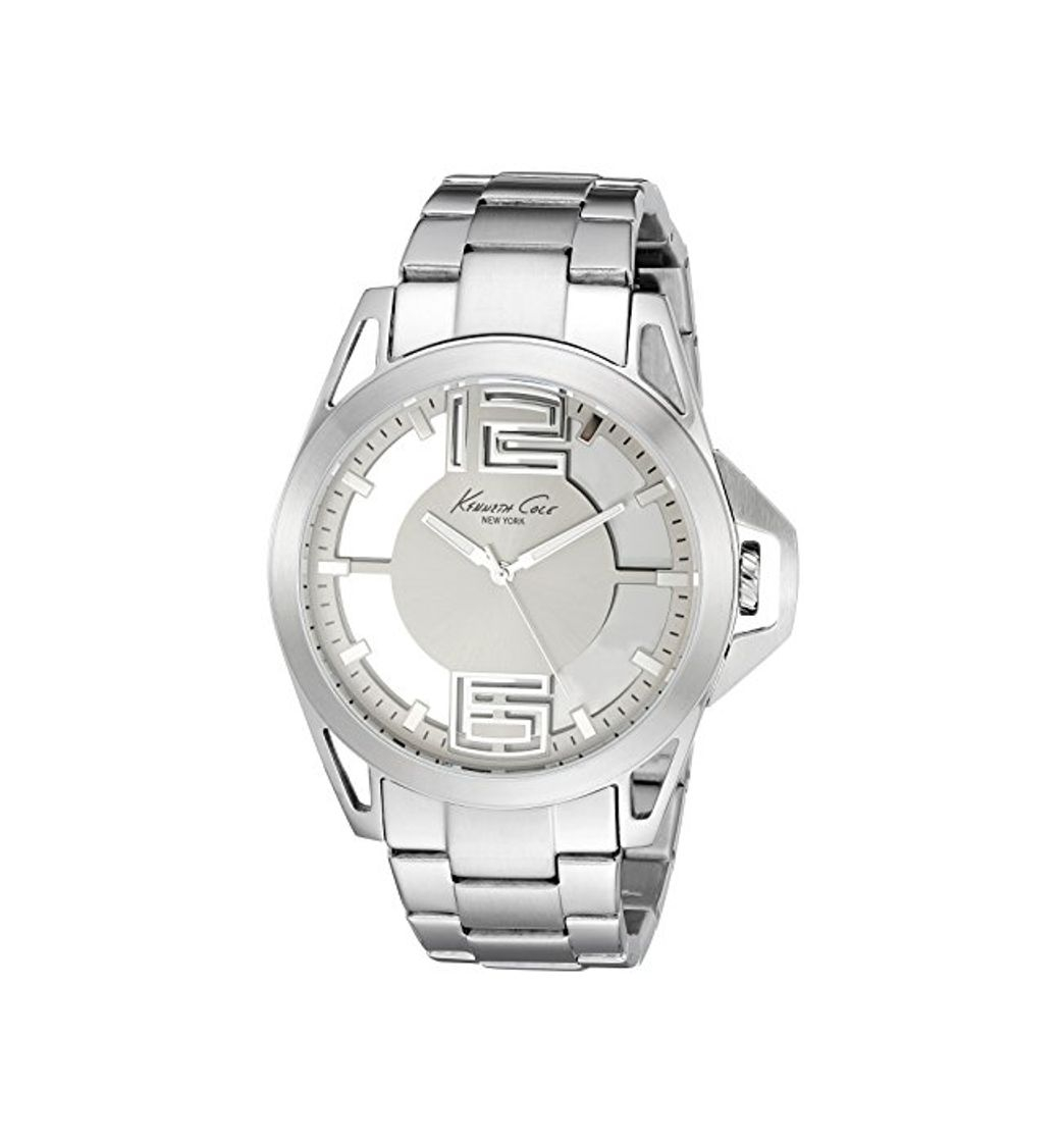 Fashion Kenneth Cole Reloj Analógico para Hombre de Cuarzo con Correa en Acero Inoxidable 10022529