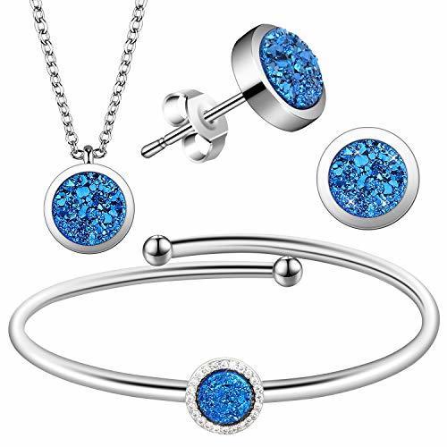 Lictin Juegos de Joyas Mujer -Conjunto de Collares Pulseras Pendientes para Mujer