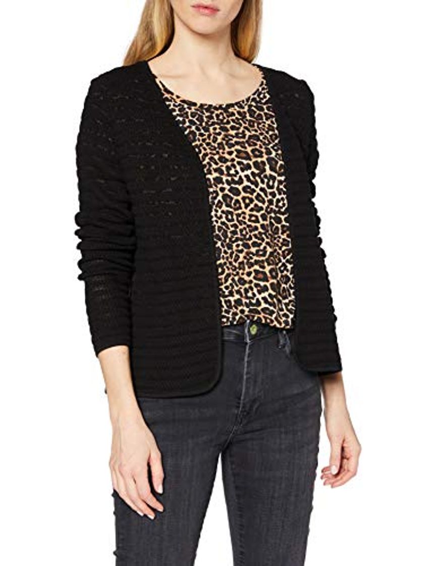 Social Only 15116277 - chaqueta punto Mujer, Negro