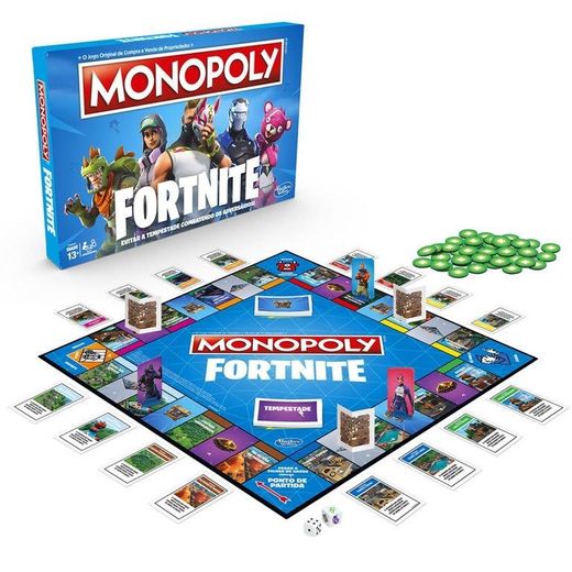 Jogo de tabuleiro Monopólio Fortnite 