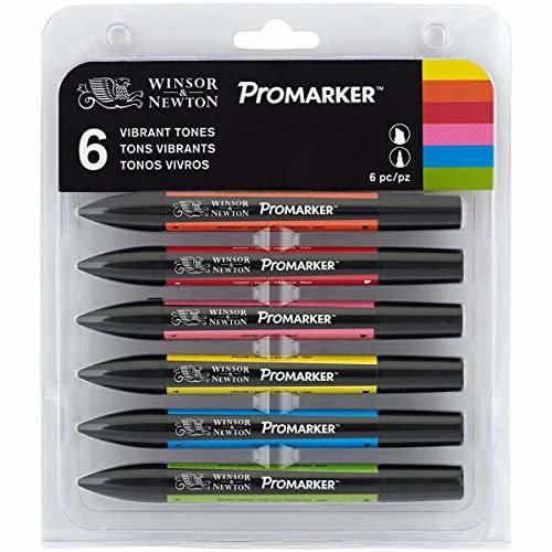 Winsor & Newton ProMarker Pack de 6 marcadores color