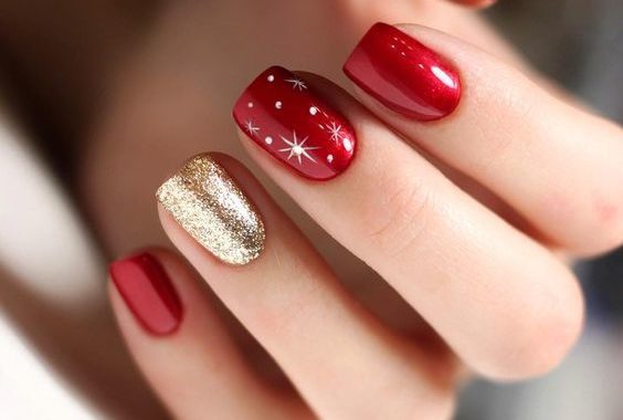 Fashion Uñas rojas navidad