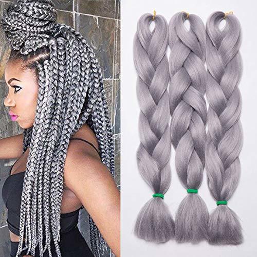 Belleza 3pcs/300g 24inch Synthetic Ombre Kanekalon Jumbo Braiding Hair Extensions African Box Braids