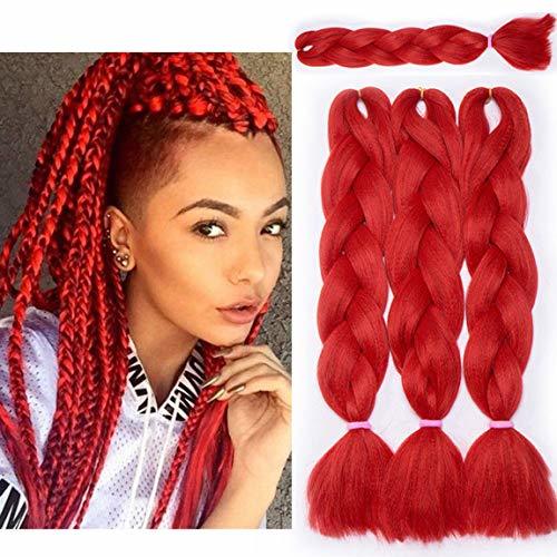 Productos 3pcs/300g 24inch Synthetic Ombre Kanekalon Jumbo Braiding Hair Extensions African Box Braids