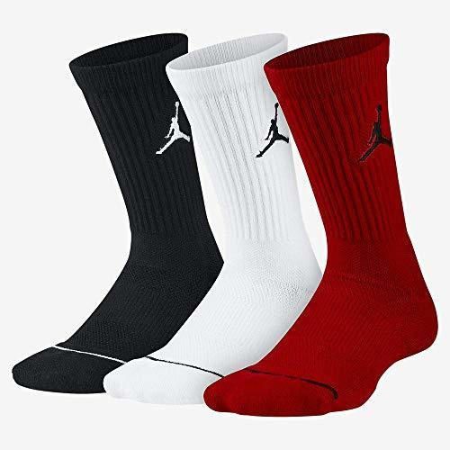 Nike Jumpman Crew 3Ppk Calcetines Línea Michael Jordan, Hombre, Negro