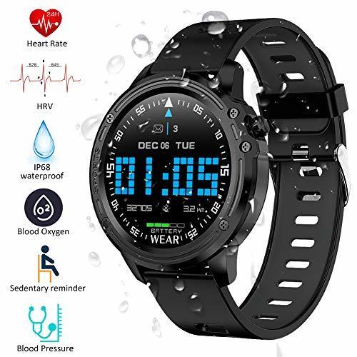 Lugares Padgene Smartwatch Reloj Inteligente IP68 Impermeable Bluetooth con Múltiples Deportes, Podómetro con