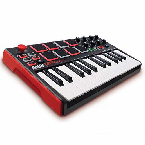 Electrónica AKAI Professional MPK MINI MKII - Teclado controlador MIDI USB portátil con