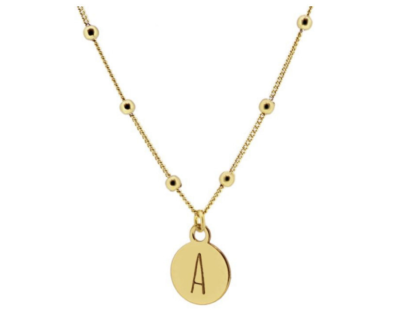 Fashion Collar Dina Letter Gold