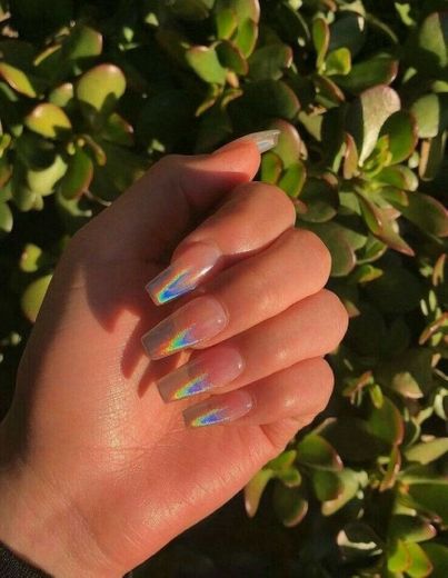 Rainbow nails uploaded by Aya Shbat on We Heart It