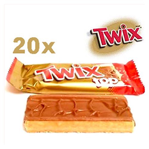 Product TWIX TOP TABLETAS DE CHOCOLATE Y CARAMELO X 20 PZS