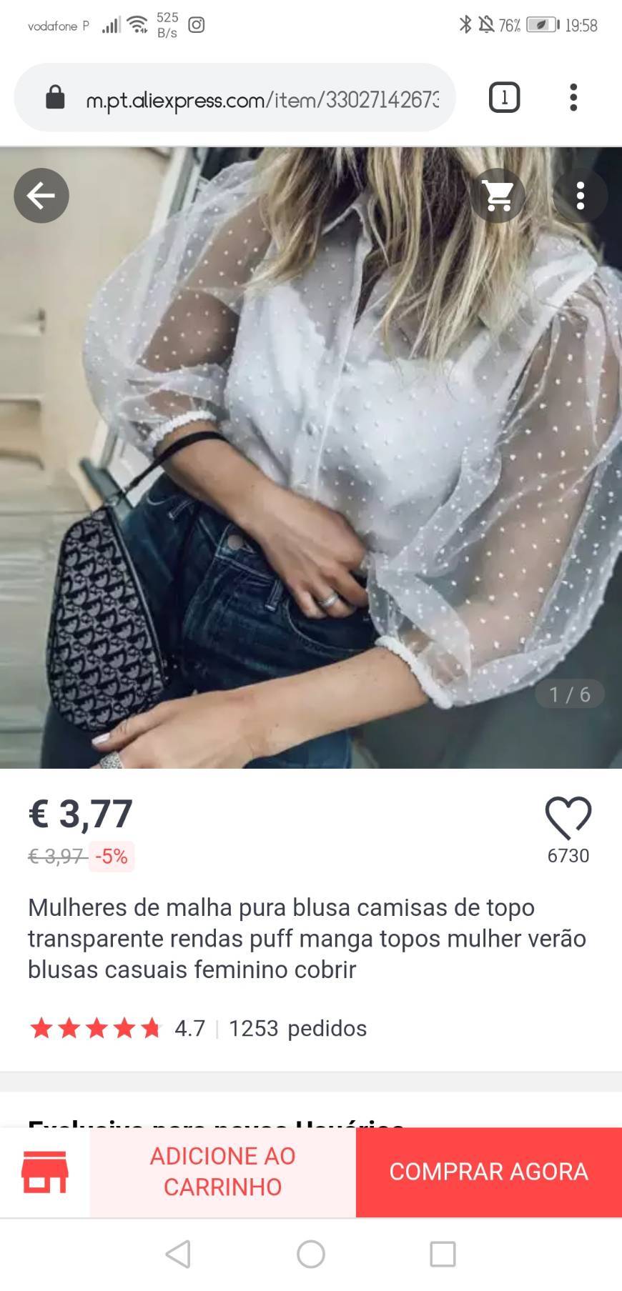 Moda Blusa branca manga bufante