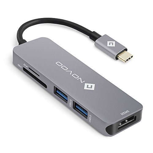 Moda NOVOO Hub USB C con 2xUSB 3.0, HDMI, Lector de Tarjeta SD