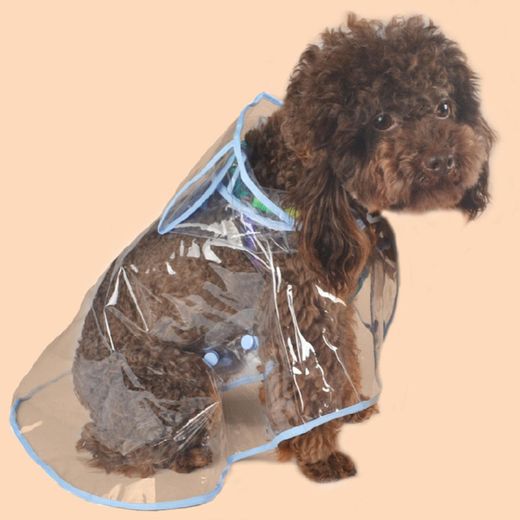 Pet Dog Transparent Rain Coat Clothes EVC Puppy Cat Dog