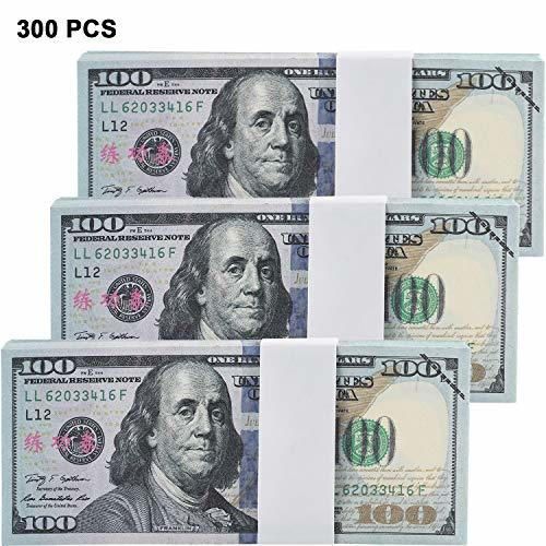 300 Unidades Copia Dinero Billetes de 100 Dólares Dinero Prop