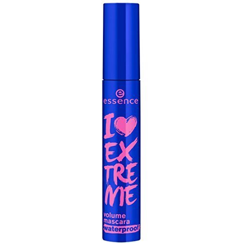 Producto Essence i love extreme mascara volumen resistente agua negra.