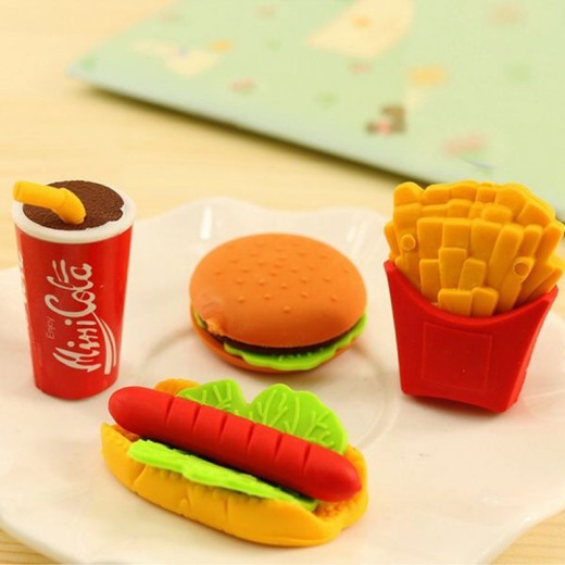 Gomas de borrar “fast food”