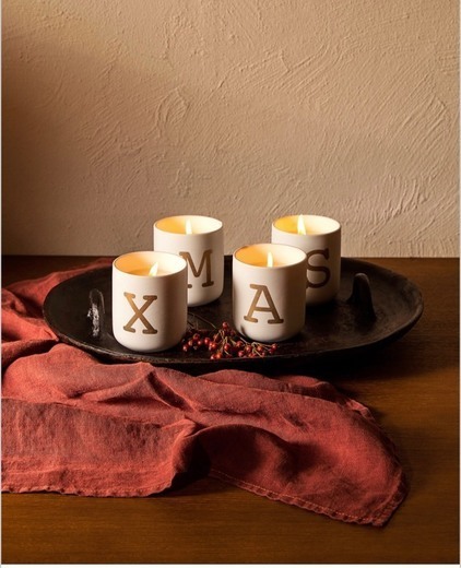 Set de 4 velas XMAS