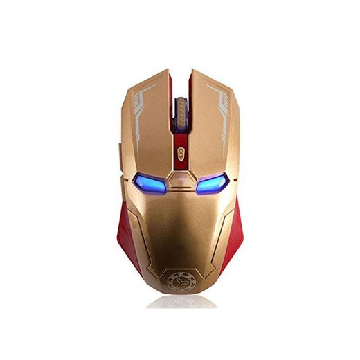 Taonology Ratón inalámbrico Iron Man USB Ratón inalámbrico para juego óptico con