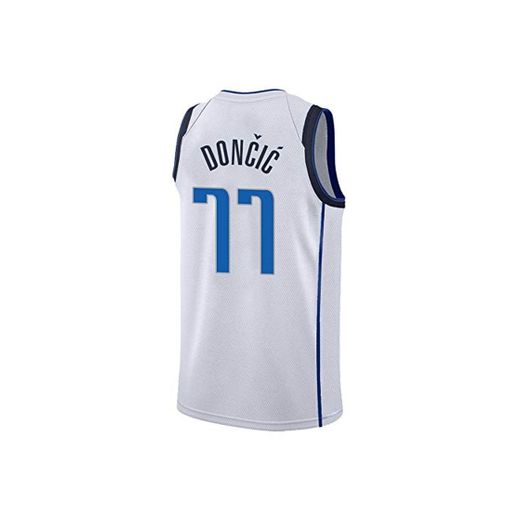 Dallas Mavericks Doncic #77 Basketball Jersey Camiseta para Hombre，Azul