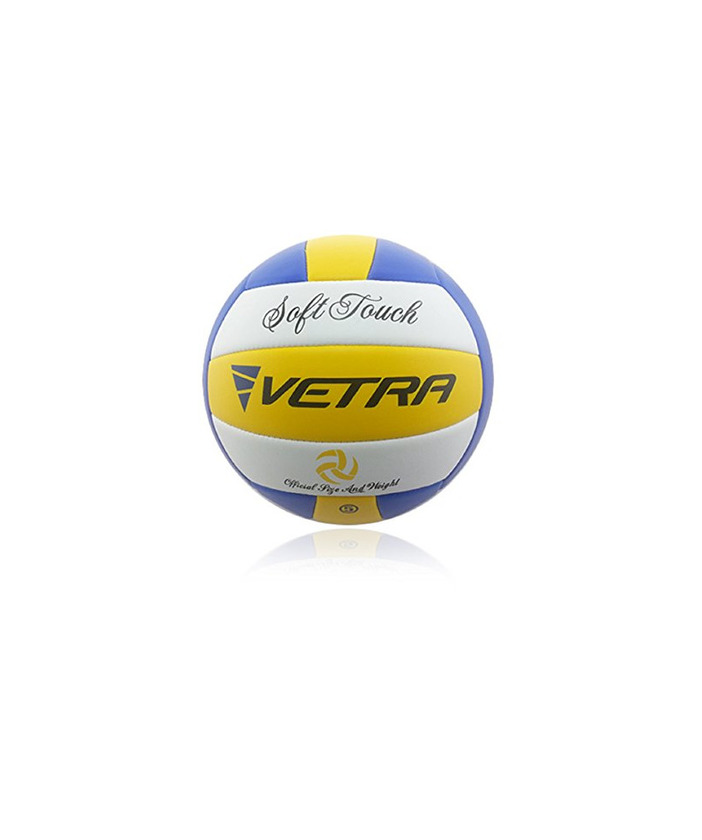 Fitness Vetra Voleibol Toque suave Volley Bola funcionario Tamaño 5 Amarillo / Azul