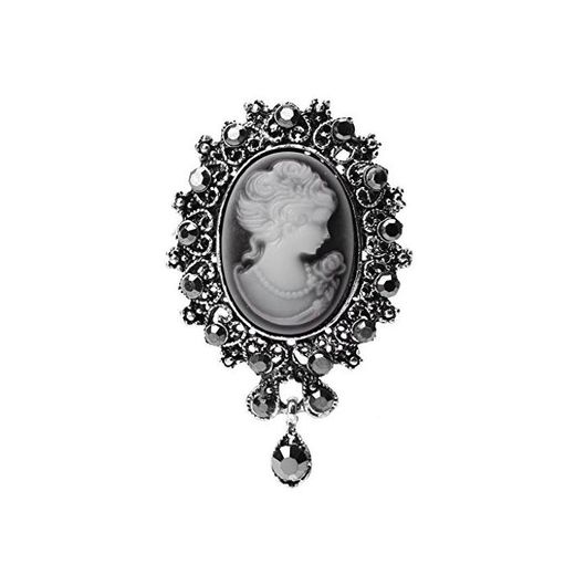 SimpleLife Lady Broche Colgante Vintage Cameo Victorian Style Wedding Party para Mujeres