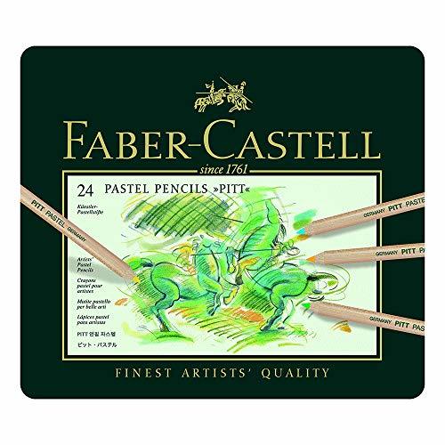 Place Faber-Castell 112124 - Estuche de metal con 24 ecolápices Pitt pastel